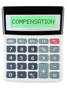A calculator working out how much compensation for a medical negligence claim.