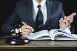 A solicitor works on a holiday accident claim.